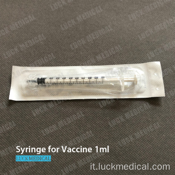 Smaltimento della siringa del vaccino 1 ml